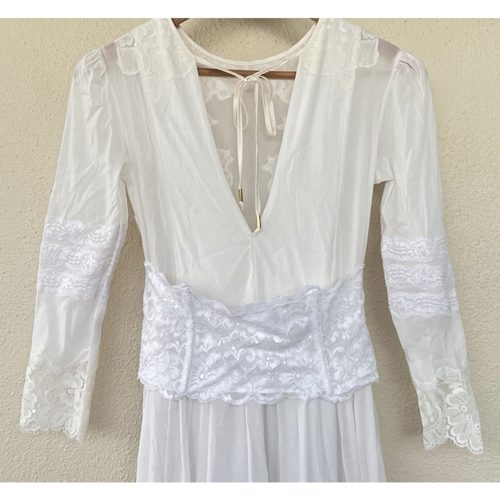 Free People We are HAH Hidden Gem Dress M Walking On Eggshells Victorian Regency - Picture 7 of 11
